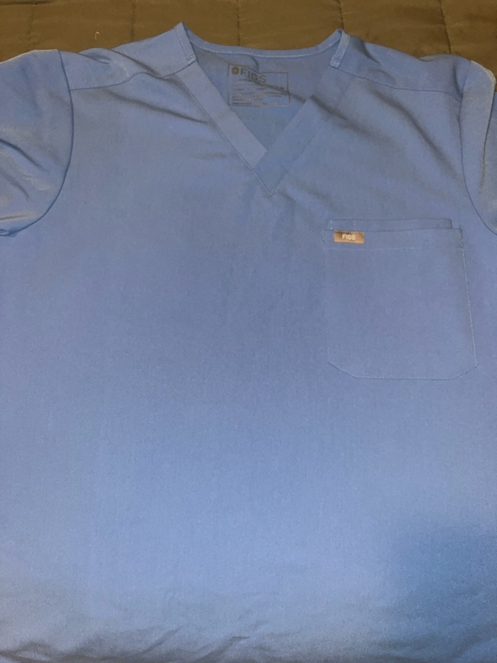 Figs Blue Scrub Top and Pants Set - Picture 2 of 3